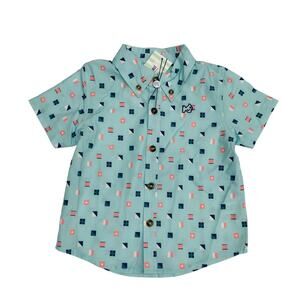 NWT Prodoh Size L (12/14) Nautical Flag Short Sleeve